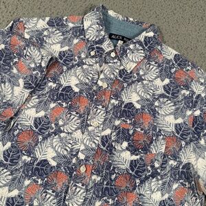 Alex Mill Shirt Men's Small Floral All Over‎ Print Button Up Short Sleeve Cotton